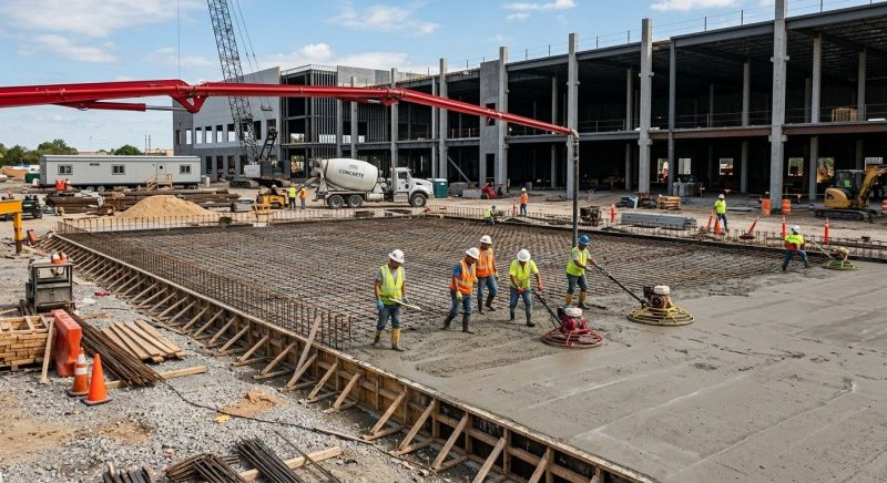 Commercial Slab Installation in Seymour, CT