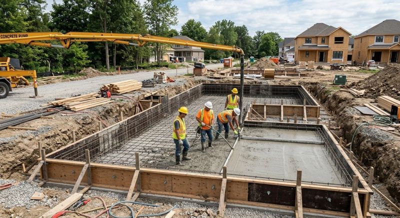 Concrete Foundation Installation in North Branford, CT